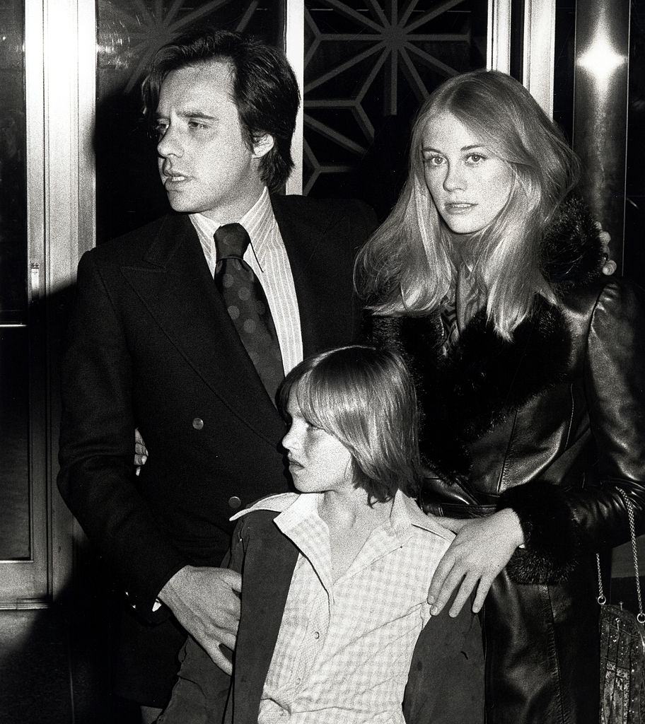 Cybil Shepherd with Peter Bogdanovich and Tatum O'Neal, 1973.