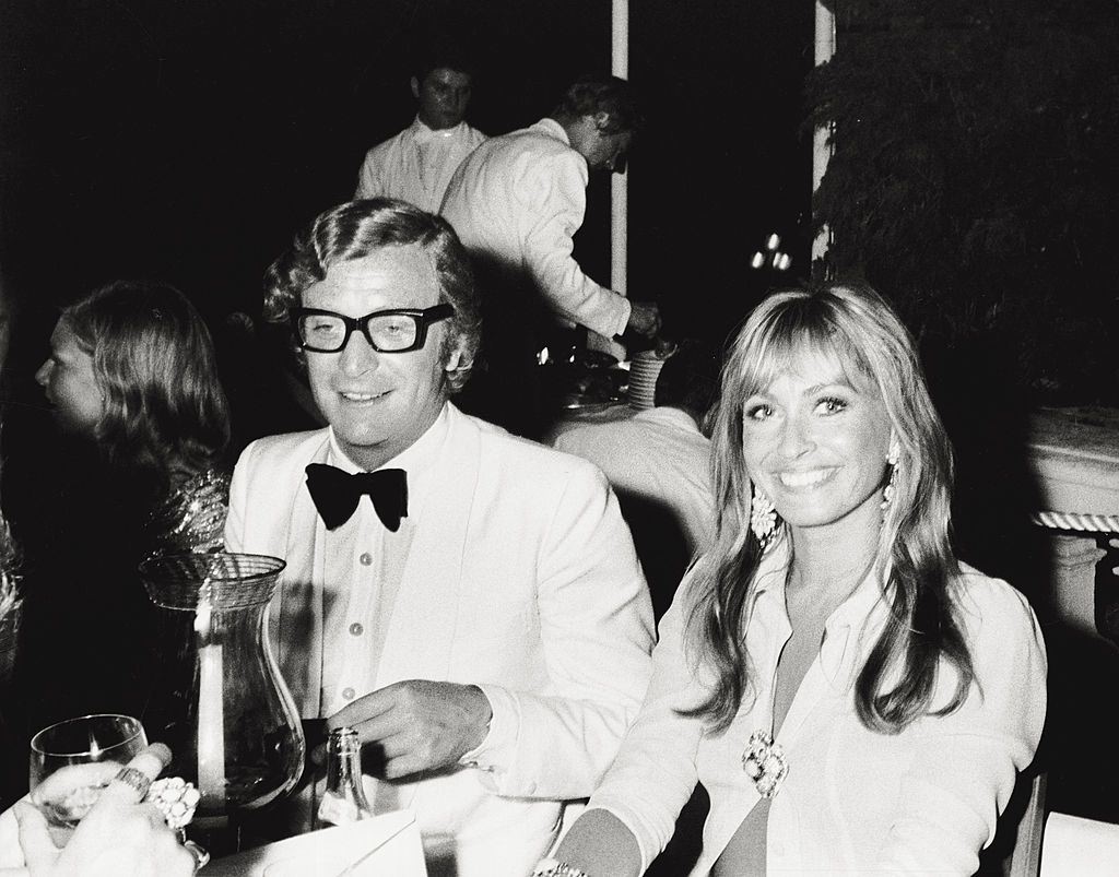 Michael Caine with Suzy Kendall at the Red Cross Gala Dinnner, 1971.