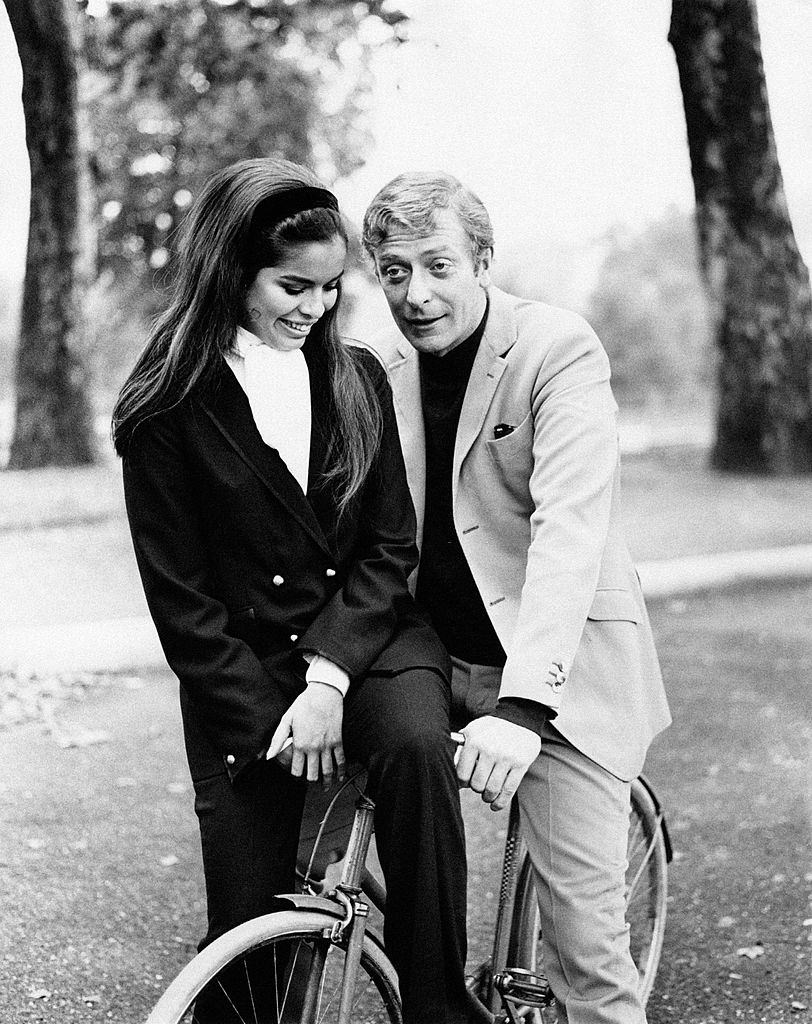 Michael Caine with model Bianca De Macias, 1964.