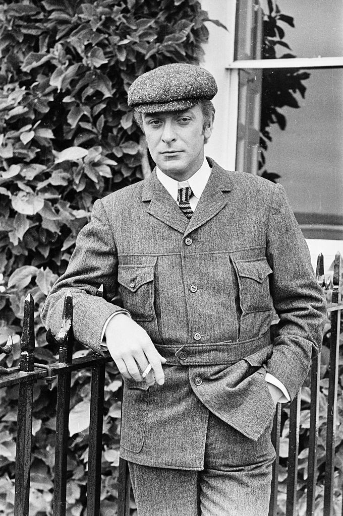 Michael Caine in costume during the filming of Bryan Forbes' 'The Wrong Box', 1965.