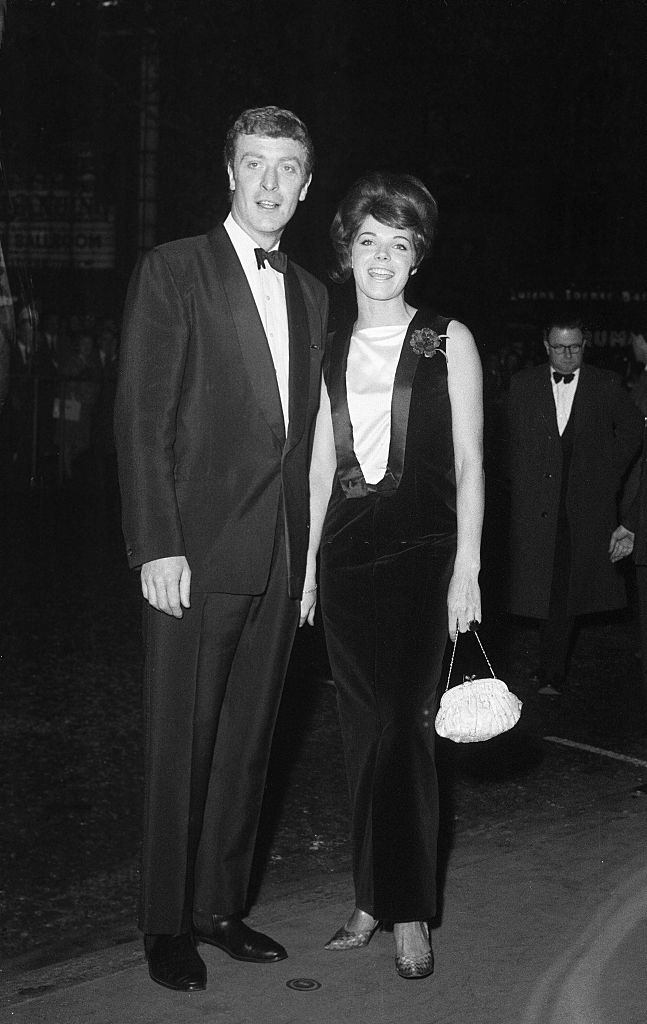 Michael Caine with actress Samantha Eggar at the Odean Cinema in Leicester Square, 1962.