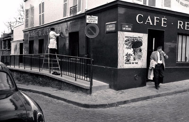 Sign painter, Rue Saint Rustique, Paris, 1971