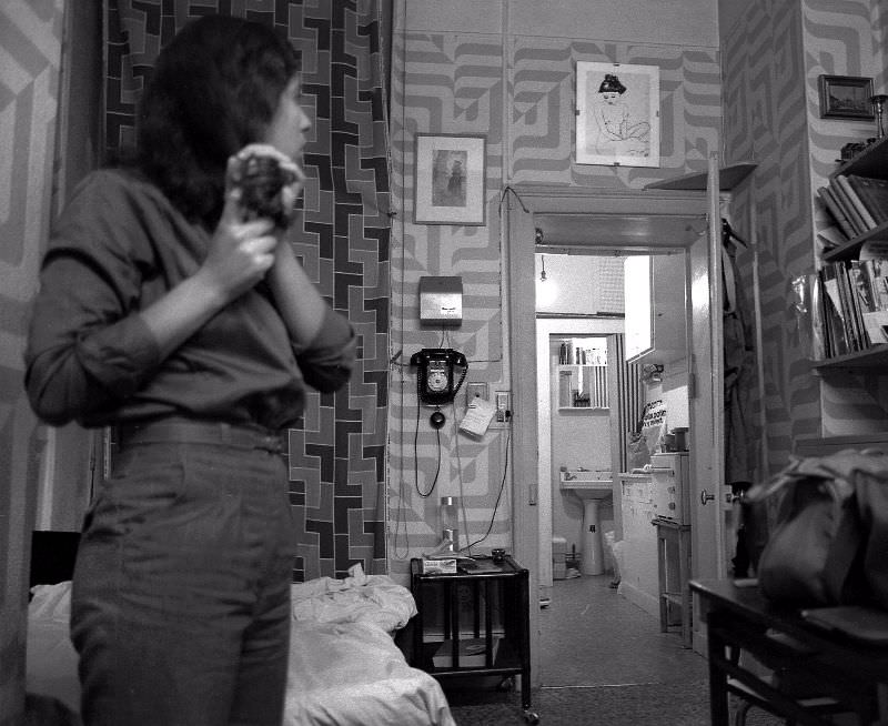 Apartment interior in the 3rd Arrondissement, Rue Chapon, Paris, 1978