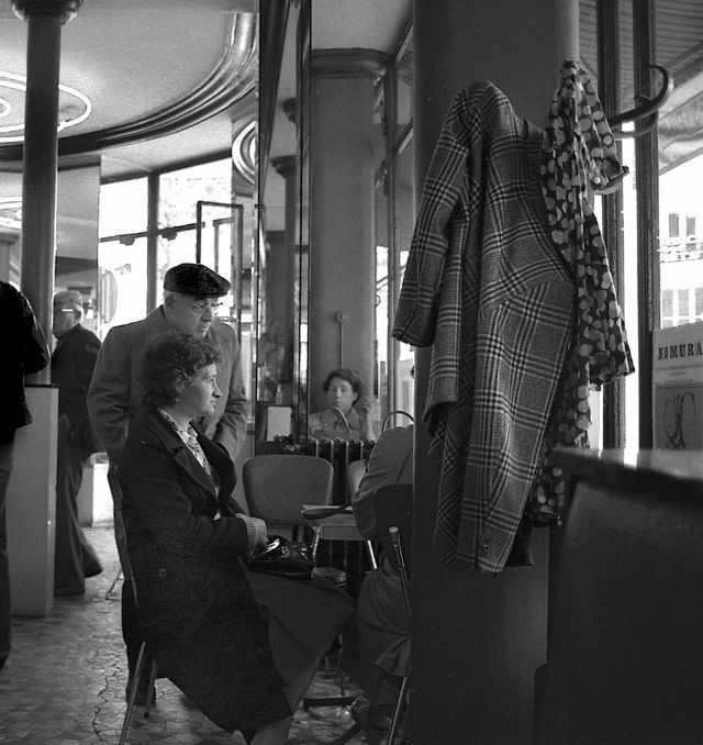 In a coffee shop, Paris, 1978