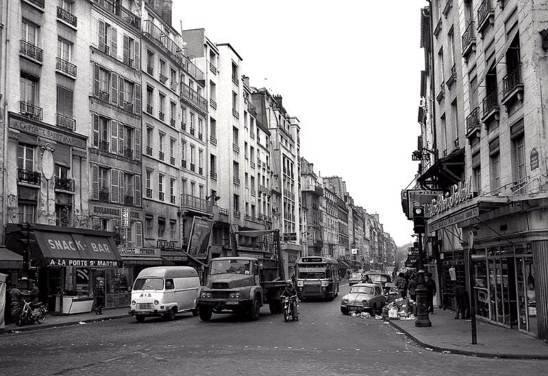 Rue du Faubourg Saint-Martin, 10th arrondissement, Paris, 1978
