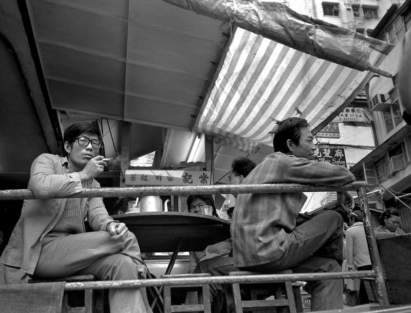 Ladder Street tea shop. Hong Kong, 1986