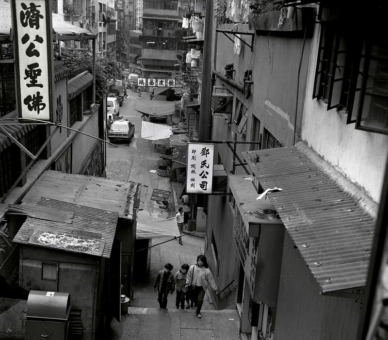 Ladder Street, Hong Kong, 1986.