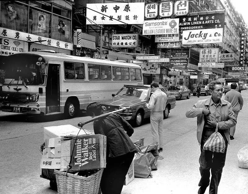 Nathan Road, Kowloon. Hong Kong, 1986.