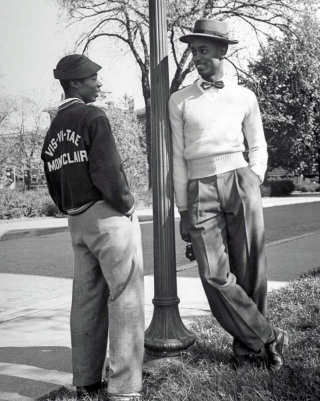 Two students on campus