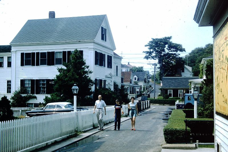 Street scene in Provincetown, Massachusetts. June 1957