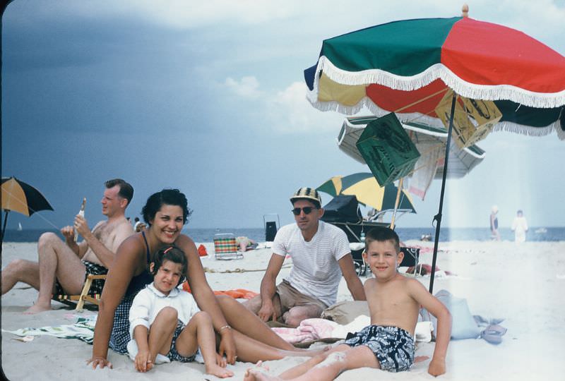 Family at beach, New Jersey. July 1955
