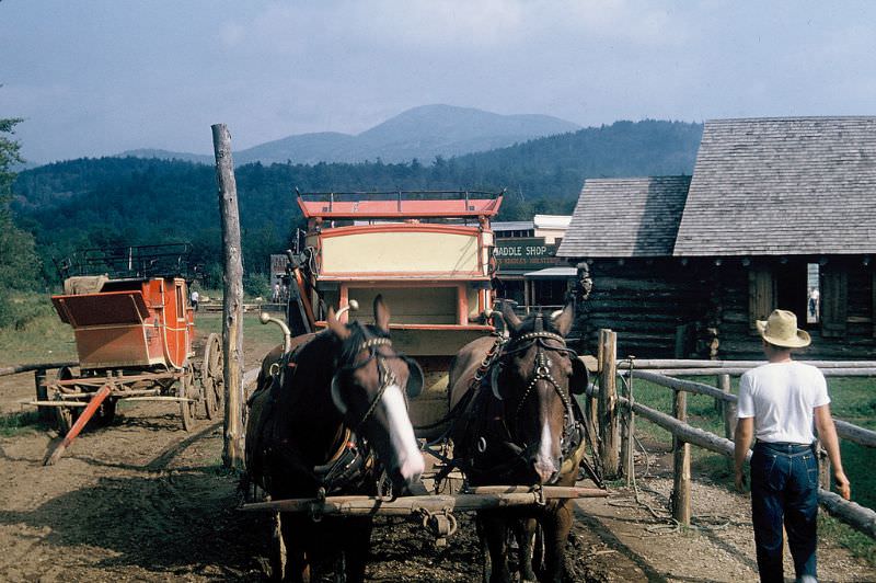 Stagecoach, Frontiertown, New York. November 1955