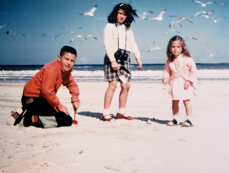 On the beach, Florida. May 1956