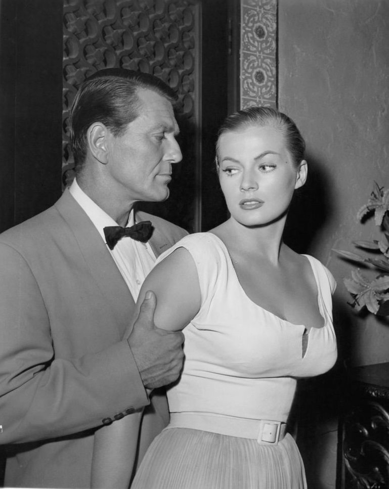 Anita Ekberg with Charles McGraw in the television series 'Casablanca', 1955.