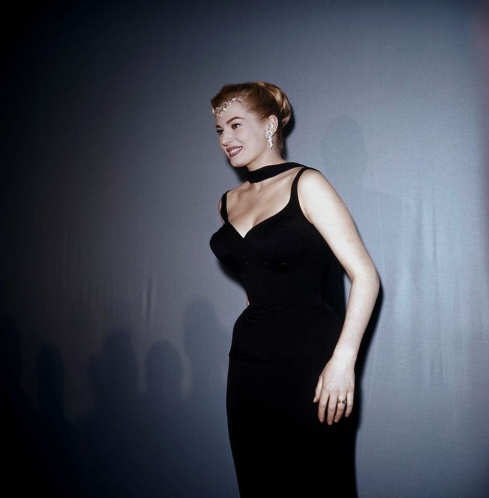 Actress Anita Ekberg attends a party in Los Angeles, California.