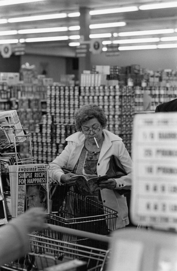 Waiting at checkout, 1980 Mar