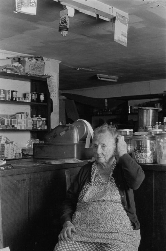 Ms. Sasser in her grocery store, 1979 Oct