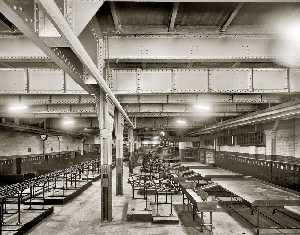 U.S. Mail Dept., Chicago & North Western Railway station. Chicago circa 1912.