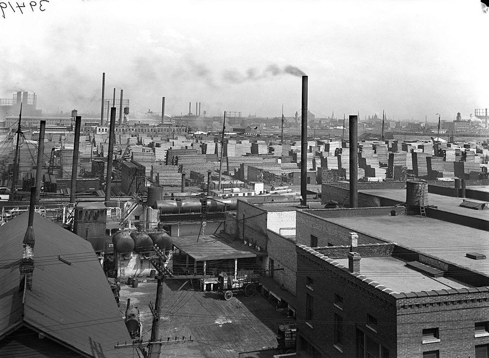 Edward Hines Lumber Company yard. Chicago circa 1914.