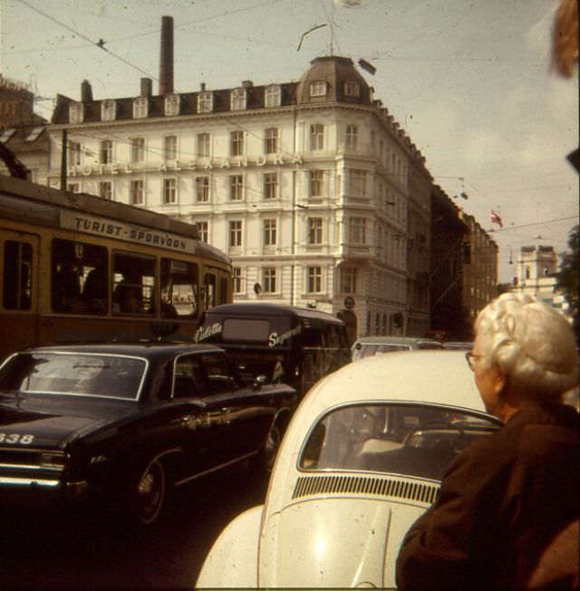 Street scene of Copenhagen, 1966