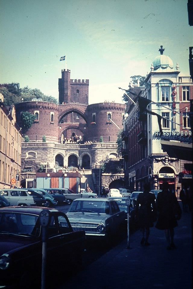 Street scene of Denmark, 1966