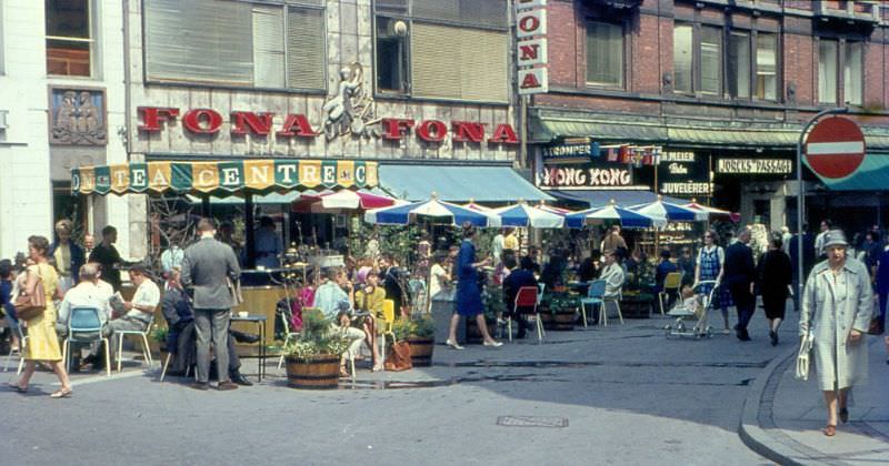 The end of the main road, Strøget in Copenhagen, 1967