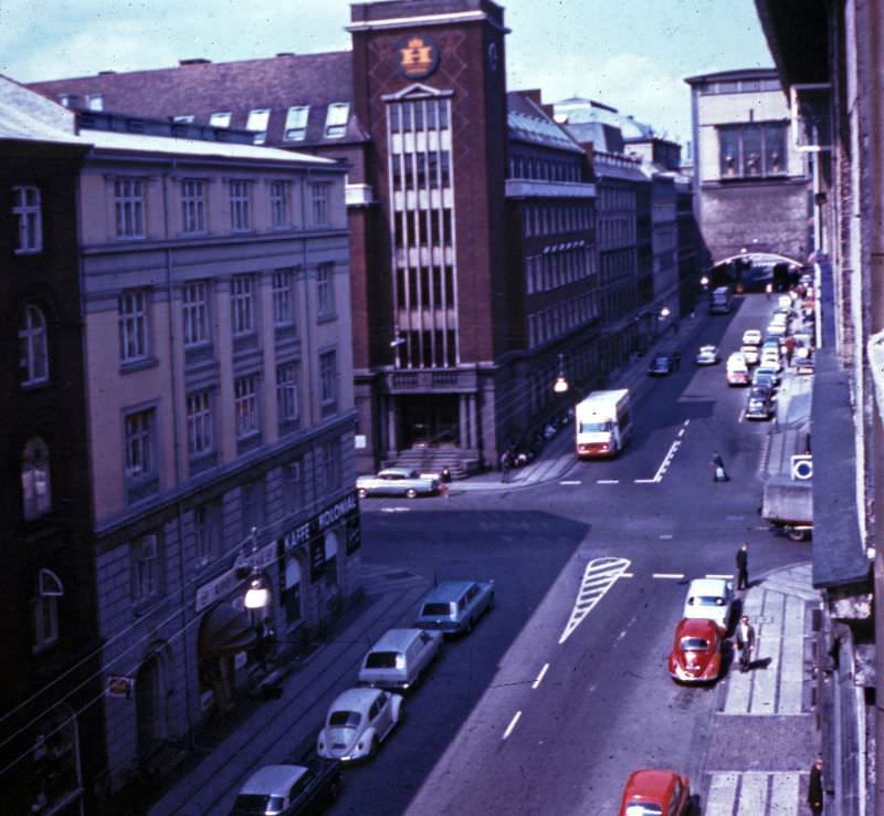 View out of a window of an apartment in Copenhagen, 1968