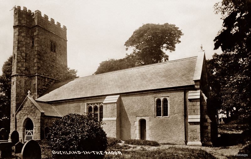 St Peter's Church, Buckland-in-the-Moor, Devon, circa 1910s