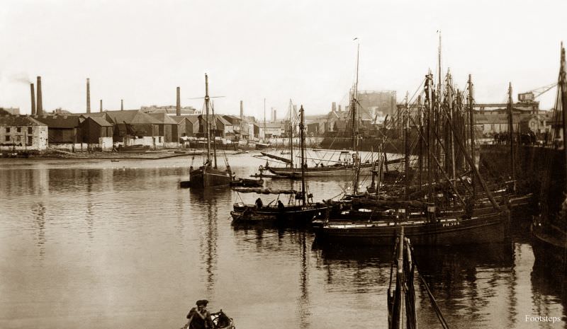 Sutton Harbour, Plymouth, Devon, circa 1910s