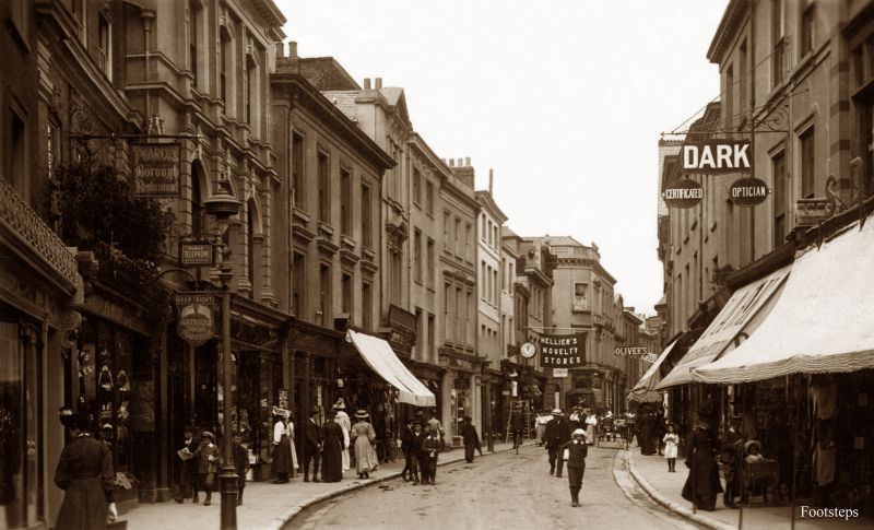 High Street, Barnstaple, Devon, circa 1900-1910