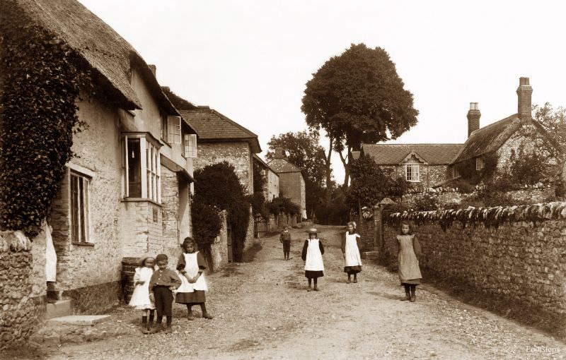 Stockland village, Devon, circa 1900