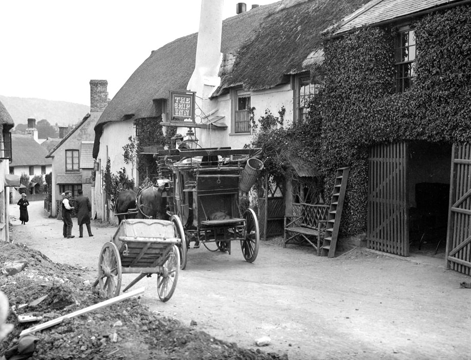 The Ship Inn, Porlock Weir, Somerset, England, 1904