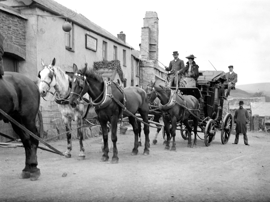 Blue Ball Inn, Countisbury, Lynmouth, Devon, 1904