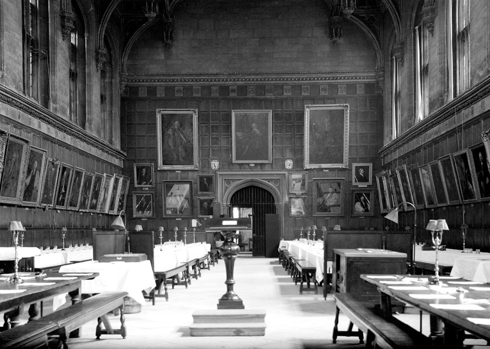 Dining Hall at Christ Church University, Oxford, 1904