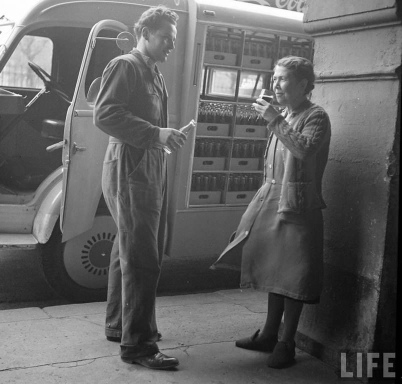 The salesmen took to the streets of the capital to distribute marketing material in Parisian cafés and give samples to adults and children