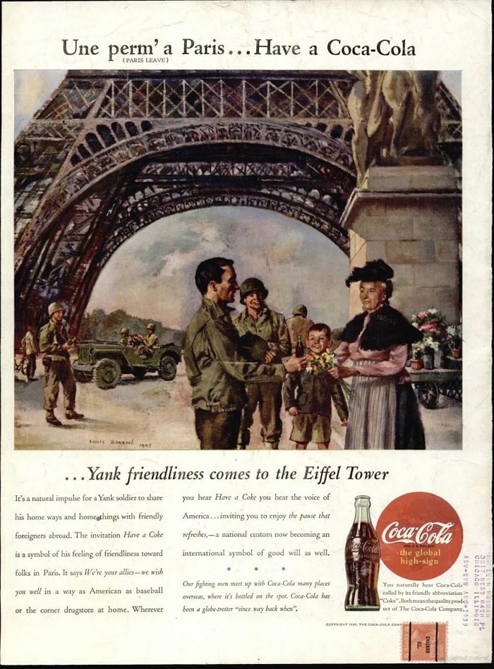 Coca-Cola magazine ad. 1945.