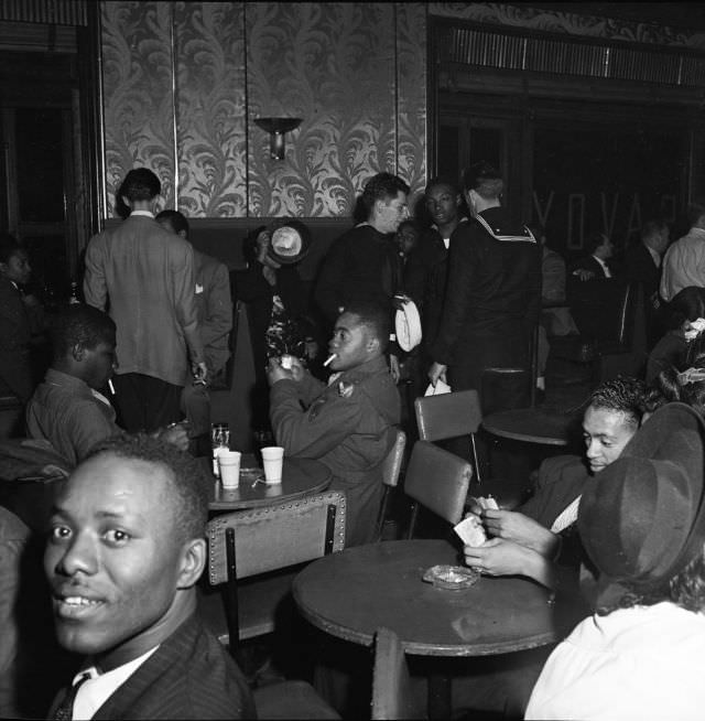 Patrons enjoying a club, 1942.