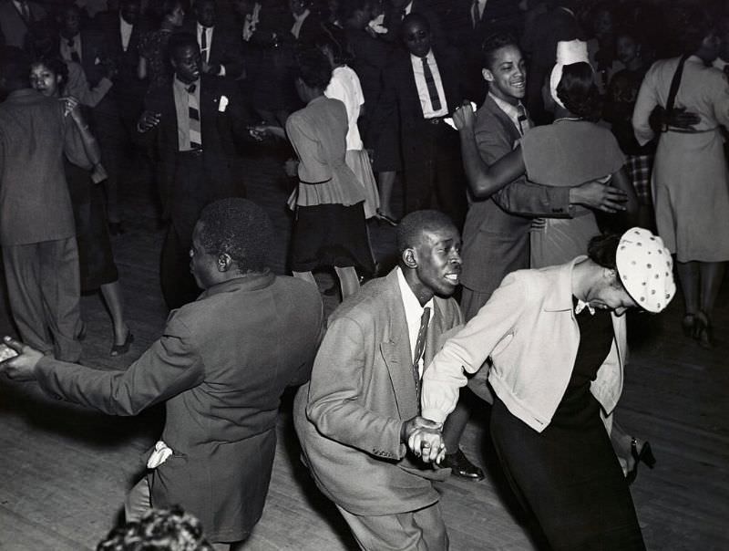 Couples dancing at Savoy Jazz Club, 1940s.