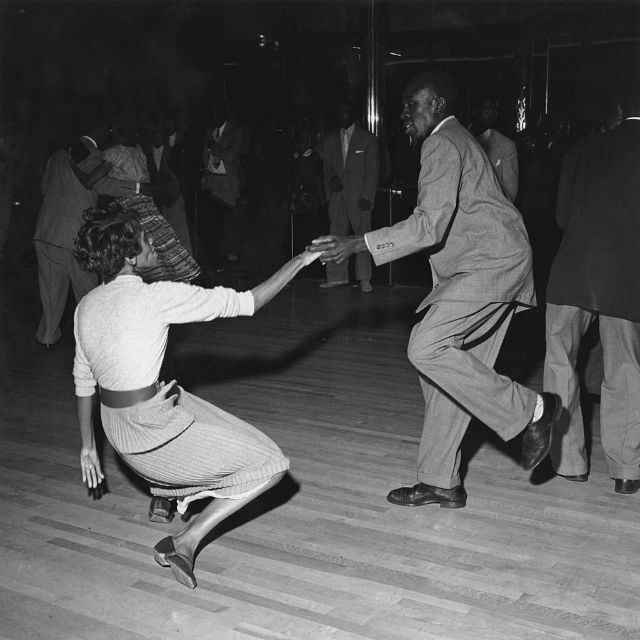 Swing dancing at the Savoy Ballroom, 1947.