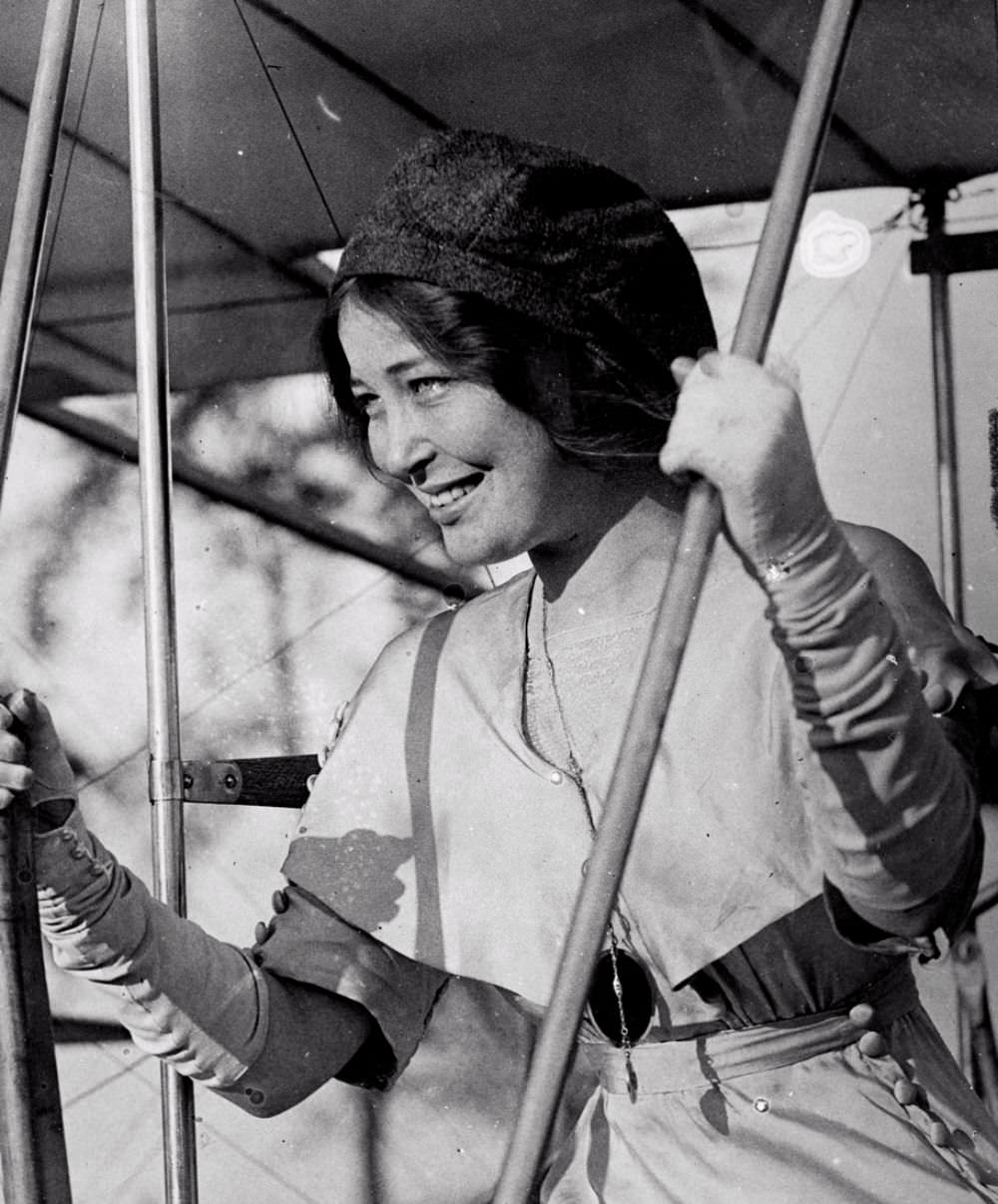 Harriet Quimby, 1910. szeptember. (Edmunds Bond / The Boston Globe)