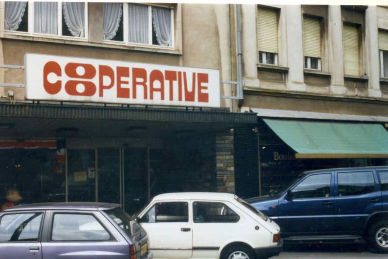 Co-operative store logo, Luxembourg. May 1995