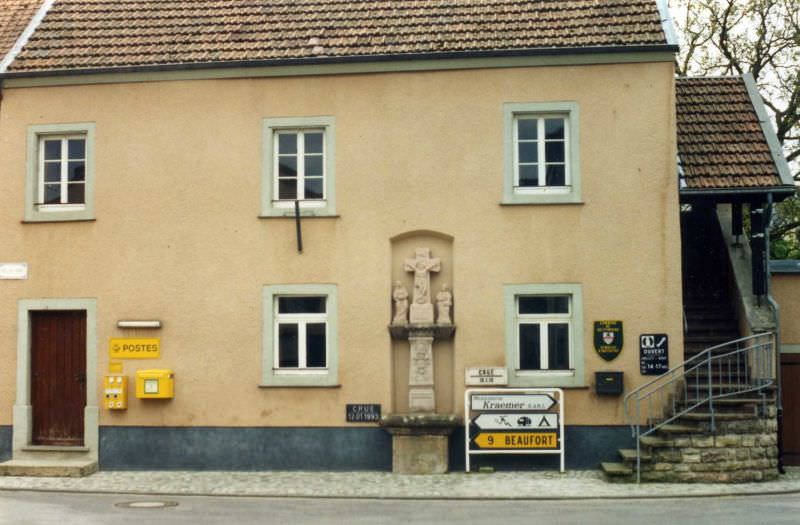 Post Office, Bureau de Poste, Bettendorf, Luxembourg. May 1995
