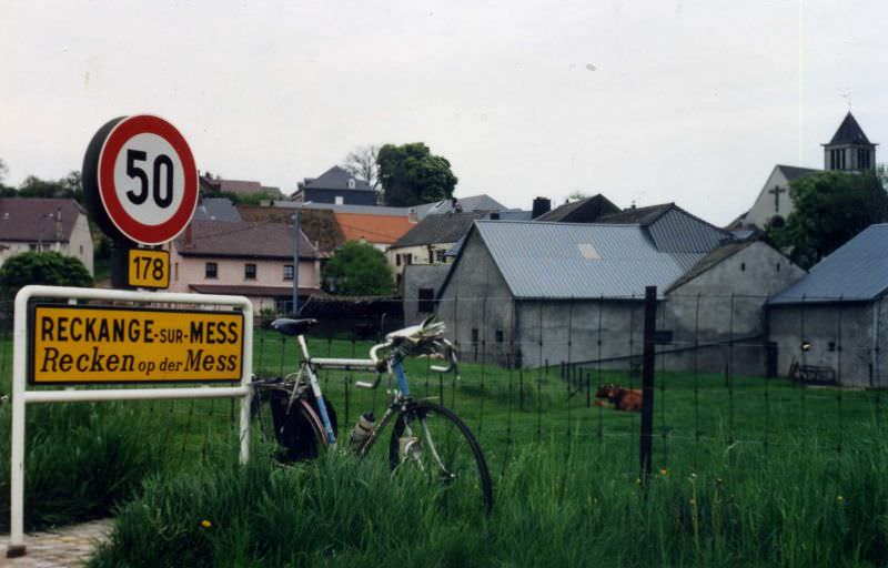 Reckange-sur-Mess - Recken op der Mess, Luxembourg. May 1995