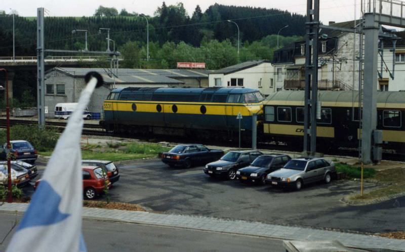 Youth Hostel room with a view, Troisvierges, Luxembourg. May 1995