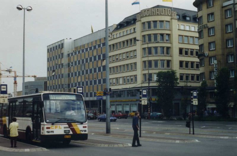 CFL Bus Van Hool nr 44, BU 796, Luxembourg. May 1995