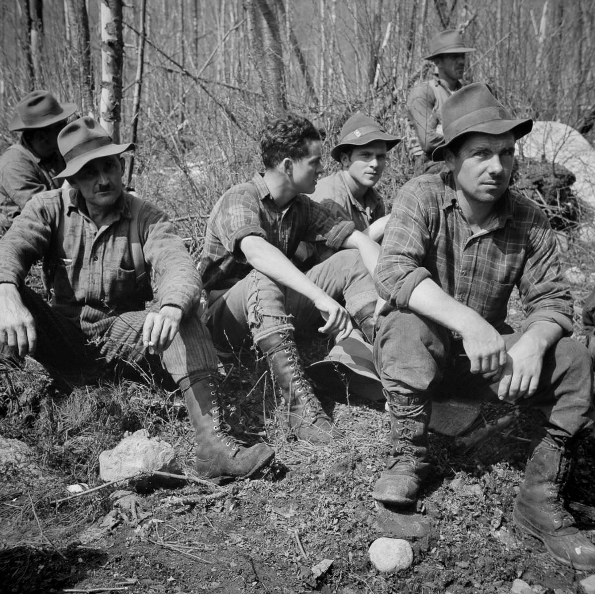 Maine Woodsmen: Fascinating Vintage Photos Show Woodsmen Shepherding Timber Through the rivers And Lakes