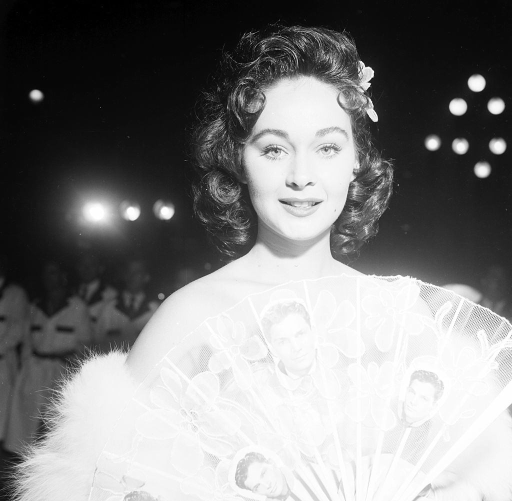 Marla English poses in Los Angeles, 1956.