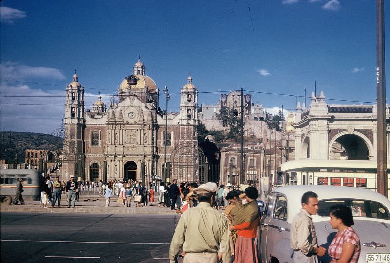 Old Basilica of Guadalupe, Mexico City. December 1958