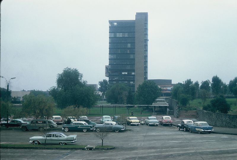 UNAM campus, Mexico City. December 1958