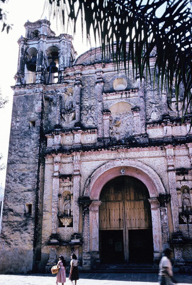 Door and wall of Chapel of Third Order, Cuernavaca. December 1958